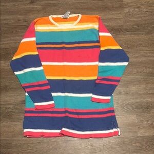 Talbots Colorful Striped Women's Sweater Size L